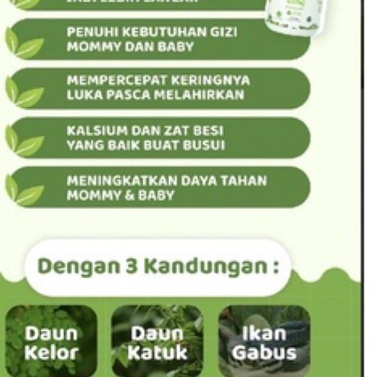 30 kapsul KELOR MOM UUNG/ halal mom uung / momuung / pelancar asi MOMUUNG SURABAYA
