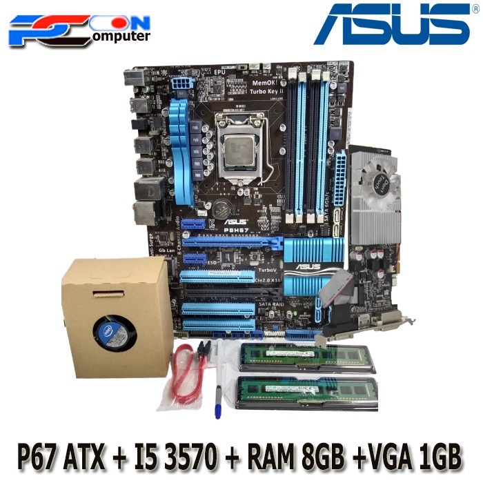 Motherboard Intel LGA 1155 P67 4 Slot ram VGA Offboard ASUS / GIGABYTE