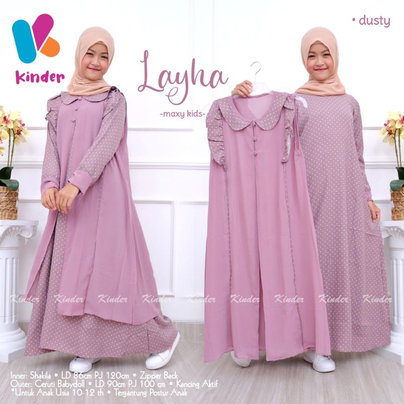 LAYHA SET GAMIS ANAK GAMIS KIDS SET OUTER