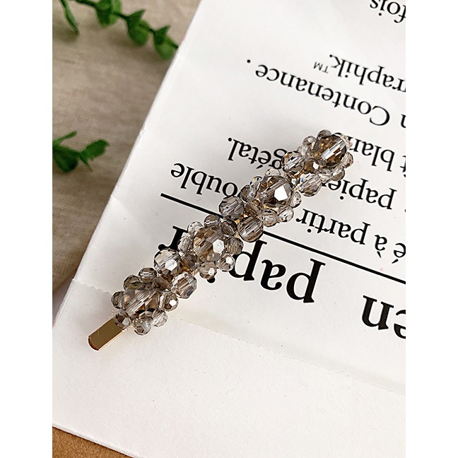 LRC Jepit Rambut Fashion Alloy Resin Transparent Bead Hair Clip F55568X