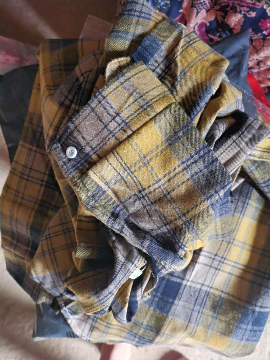 【impor】 Kemeja Wanita Square Line Musim Semi Gaya Korea