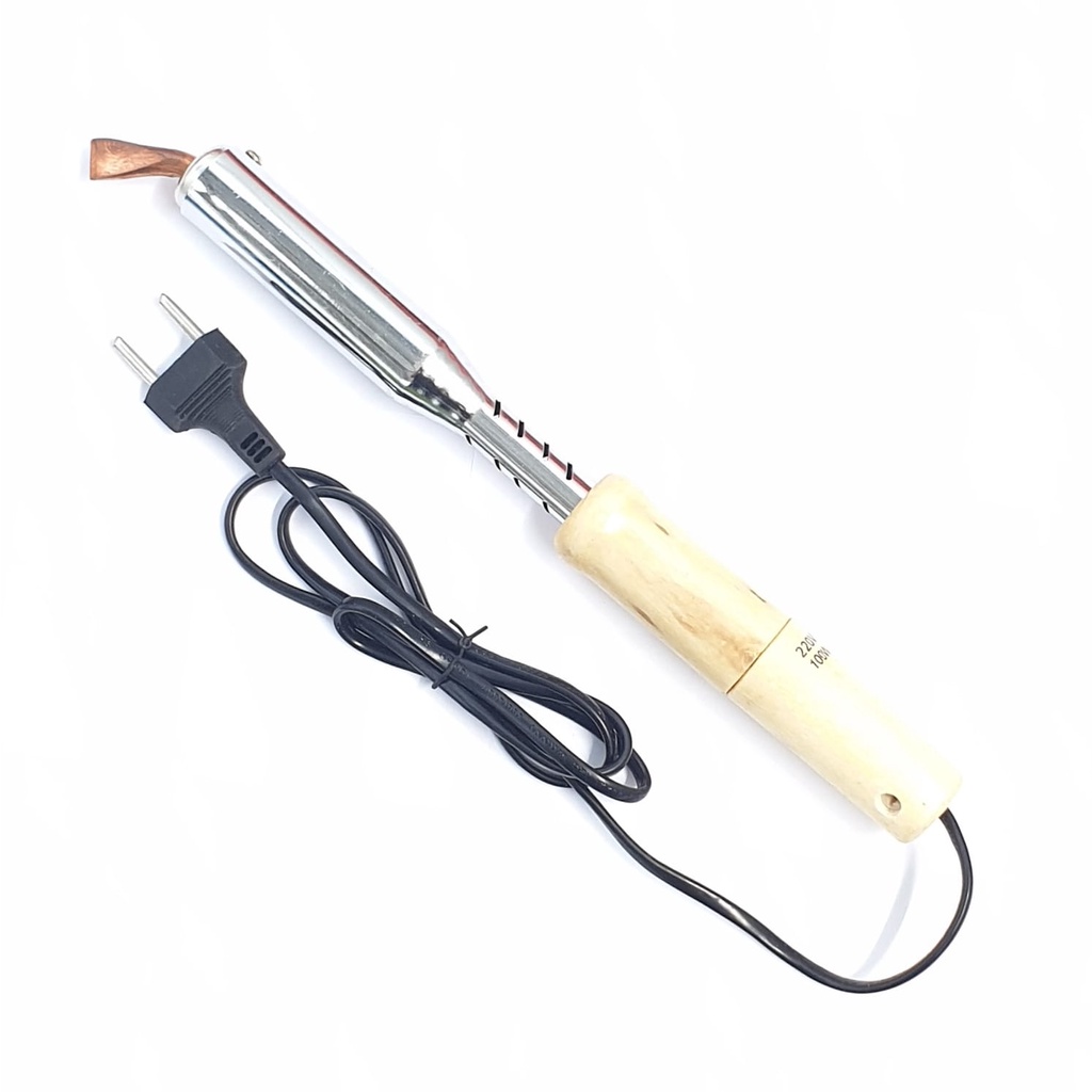 Solder Listrik Kayu 100W 100 Watt / Alat Patri Gagang Kayu / Soldering Iron 220V / Solder 100 Watt