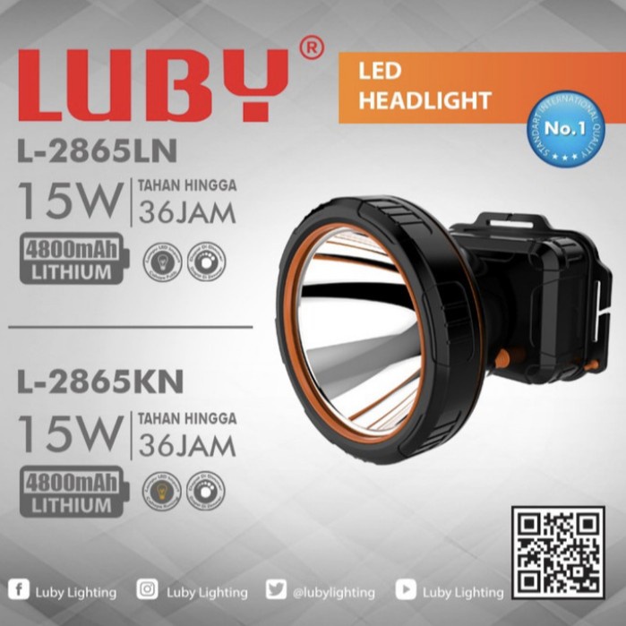 Luby L2865 Senter Kepala Super Terang / Headlamp Outdoor LED Waterproof