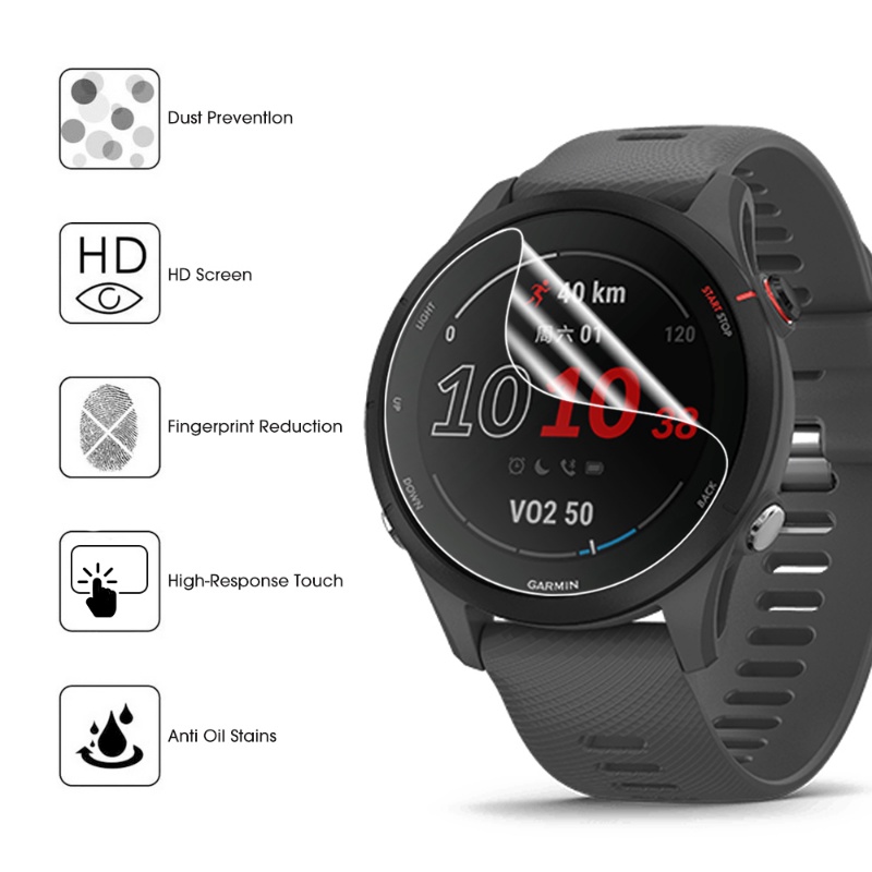 Pelindung Layar Smartwatch Bahan TPU Hydrogel Transparan Untuk Garmin Forerunner 255 255S 955