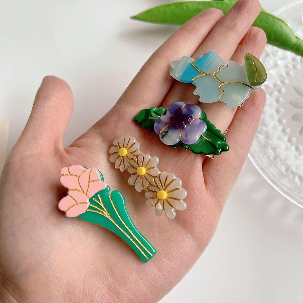 NICKOLAS1 Flower Hair Clip Hiasan Kepala Lucu Wisteria Bunga Acetic Hadiah Gadis Wanita Jepit