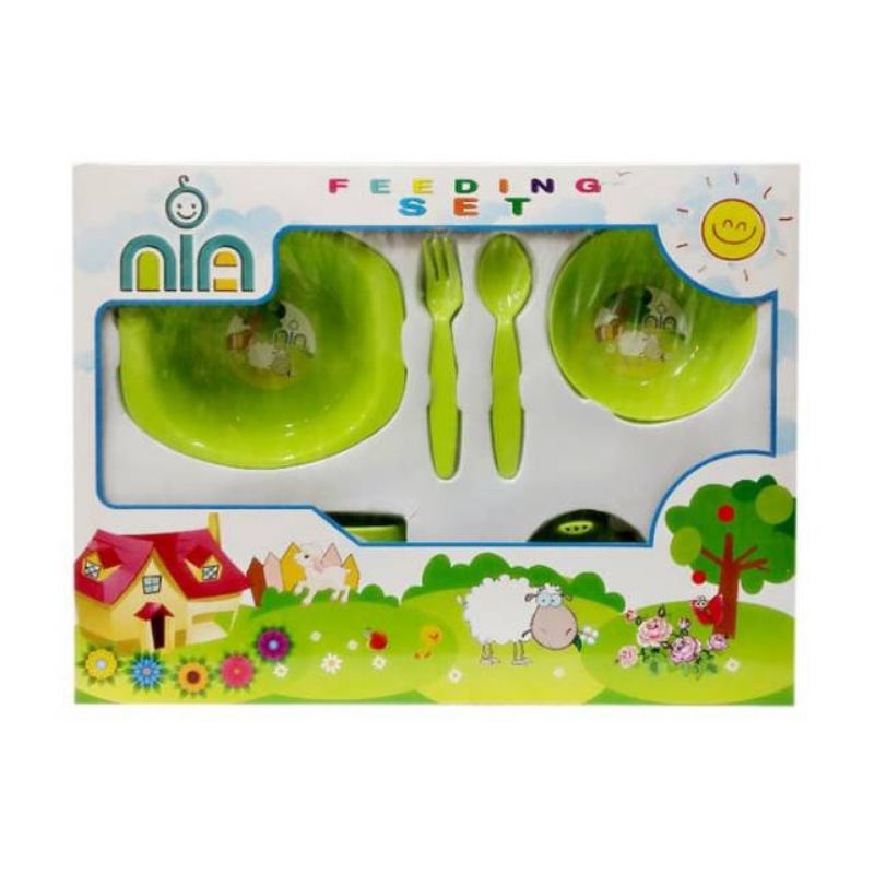 Nia Feeding Set Medium Peralatan Makan Bayi Murah