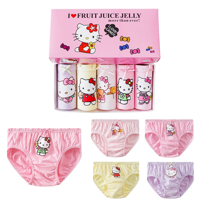 Celana Dalam Kotak Anak Perempuan Set 5in1 Premium