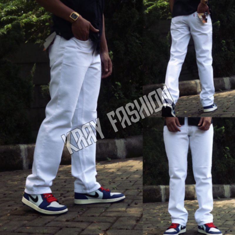 CELANA JEANS PRIA UKURAN JUMBO/BIG SIZE CELANA JEANS PUTIH PREMIUM UKURAN BESAR