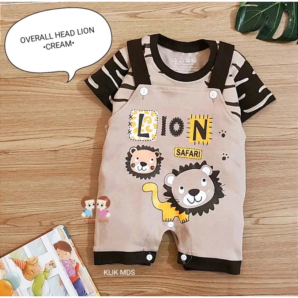 Klik Mds Overall Anak Bayi Laki-laki Motif Car Baby Dan Safari Estimasi Usia 3-12 Bulan-8