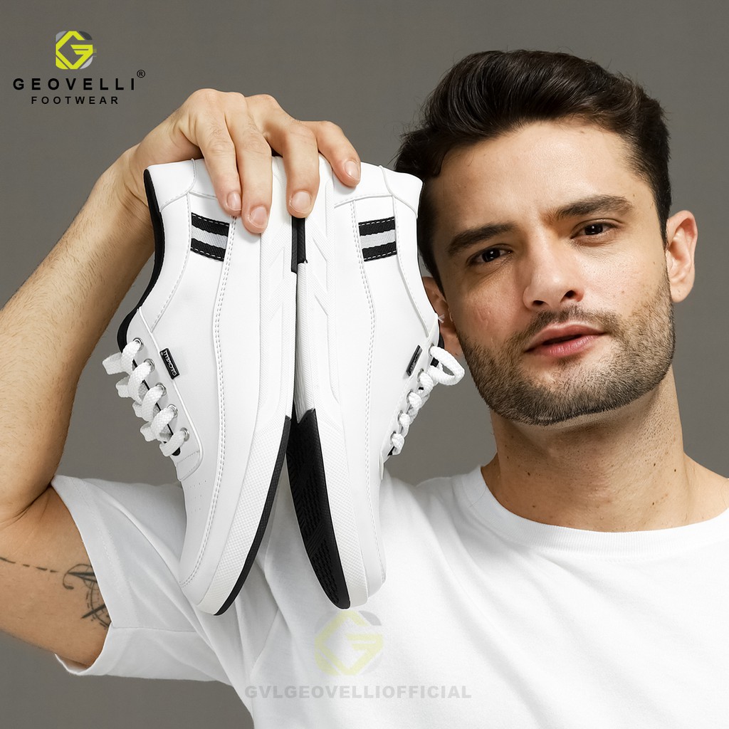 Geovelli Store Sneakers Pria Putih Pria Sepatu Sneaker Pria Sepatu Santai Pria Sepatu Kasual