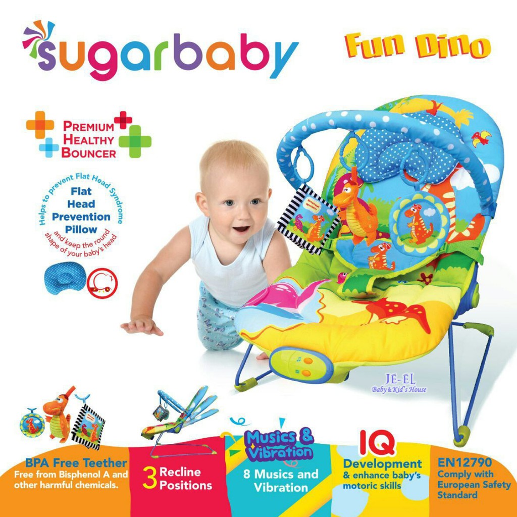 Sugar Baby Premium Healthy Bouncer 3 Recline/Bouncer Sugar Baby 3 Recline