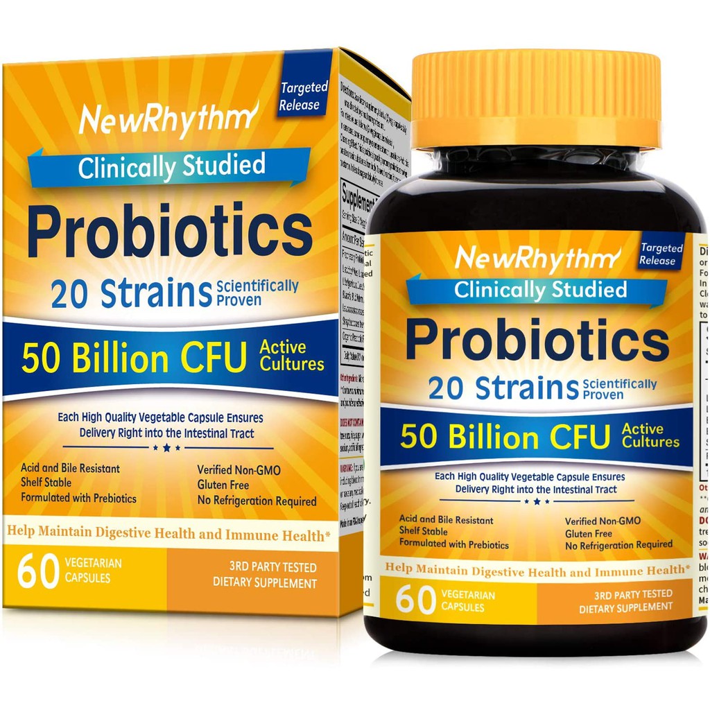 NewRhythm Probiotics 50 Billion CFU 20 Strains - New Rhythm Probiotic