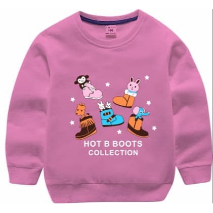 Sweater Fleece Anak Perempuan / HOT B BOOTS