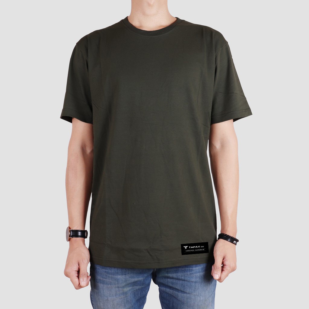 Kaos Polos Tapaxco Cotton Combed 30 S Lengan Pendek Tapaxco green