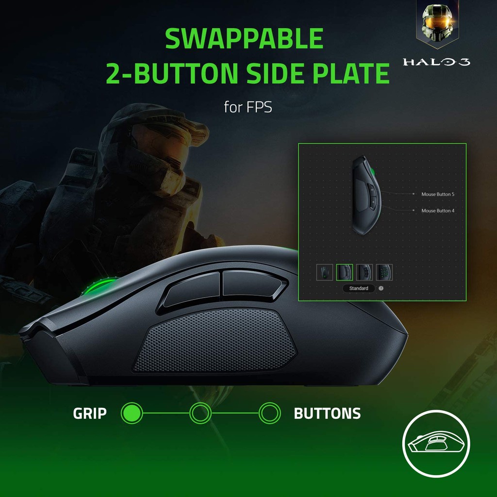 Razer Naga Pro Modular Wireless with Swappable Side Plates - Gaming Mouse