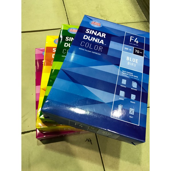 

Jual Kertas Fotocopy Hvs F4 Warna 70 Gram Sinar Dunia Atk Murah