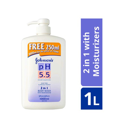 Johnson's 2in1 Body Wash with Moisturizers - Ph 5.5 (1000ml)