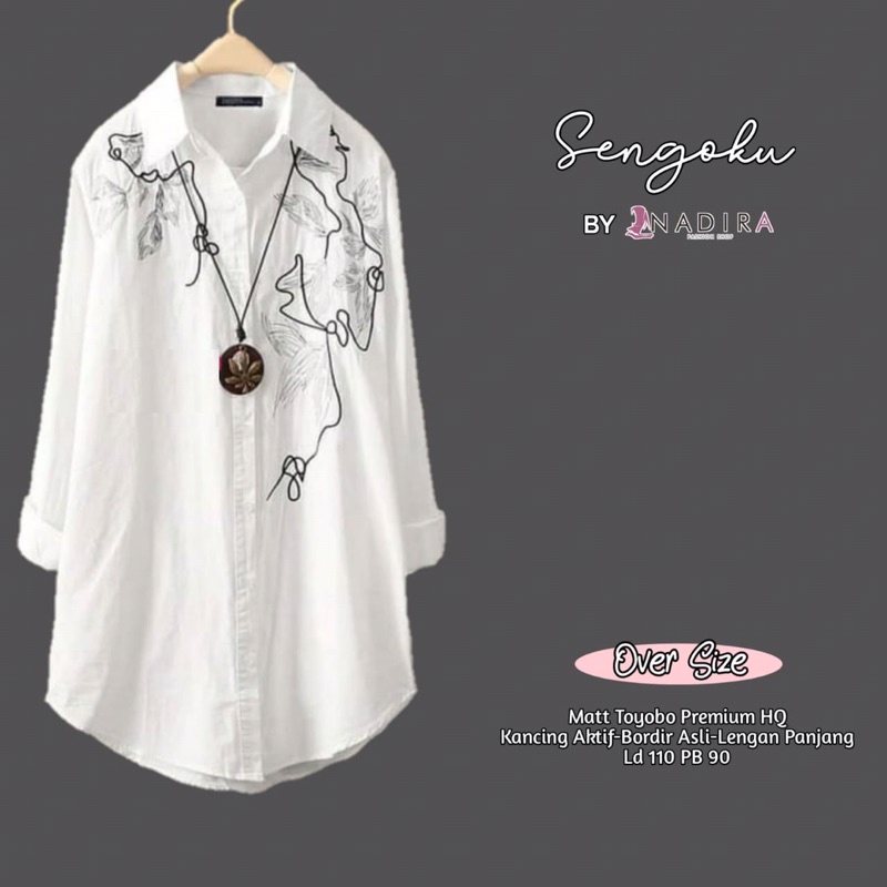 Tunik Bahan Toyobo • TUNIK PUTIH VARIASI BY NADIRA