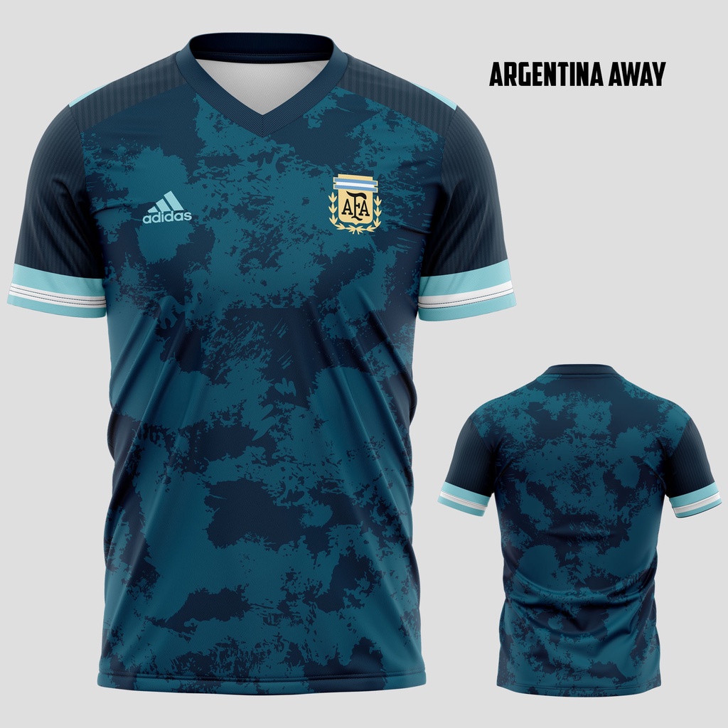 Jersey Bola FULLPRINT ARGENTINA AWAY 2021 / Baju Bola / Jersey Sepak Bola / Jersey Bola Terbaru / Ne