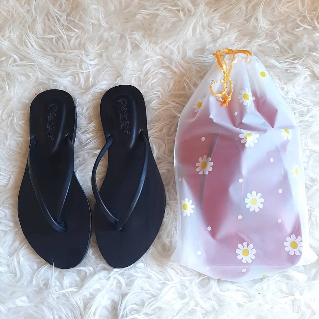 sandal wanita flet slip on golden ways isrin Isran colection-3