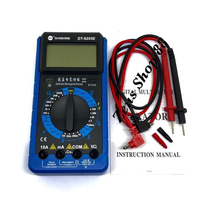 MULTITESTER DIGITAL DT9205E - MULTIMETER DIGITAL SUNSHINE DT-9205E