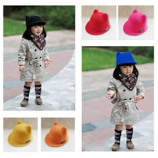 Topi Anak Korea Kuping Kucing / Cat Ears Korean Hat