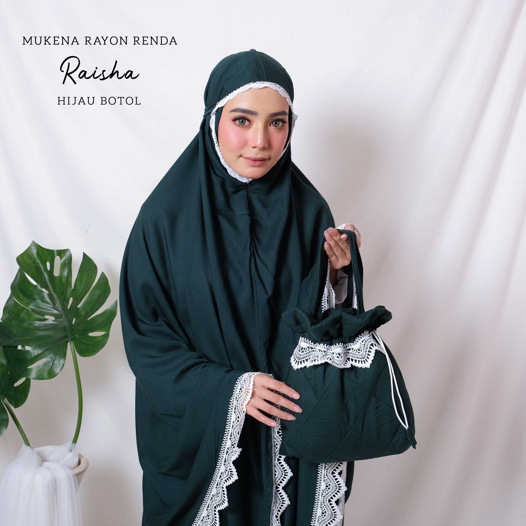MUKENA BALI TASIK - MUKENA DEWASA POLOS RENDA RAISHA