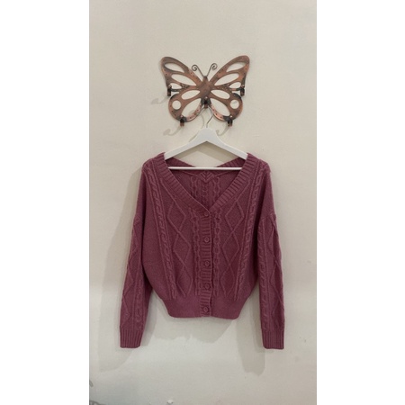 cardigan fuzzy lilac