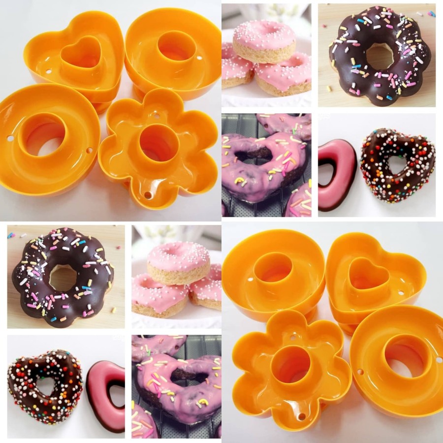 Sanneng SN4186 - Doughnut Cutter Flower / Cetakan Kue Donat / Cetakan Adonan Roti Donat