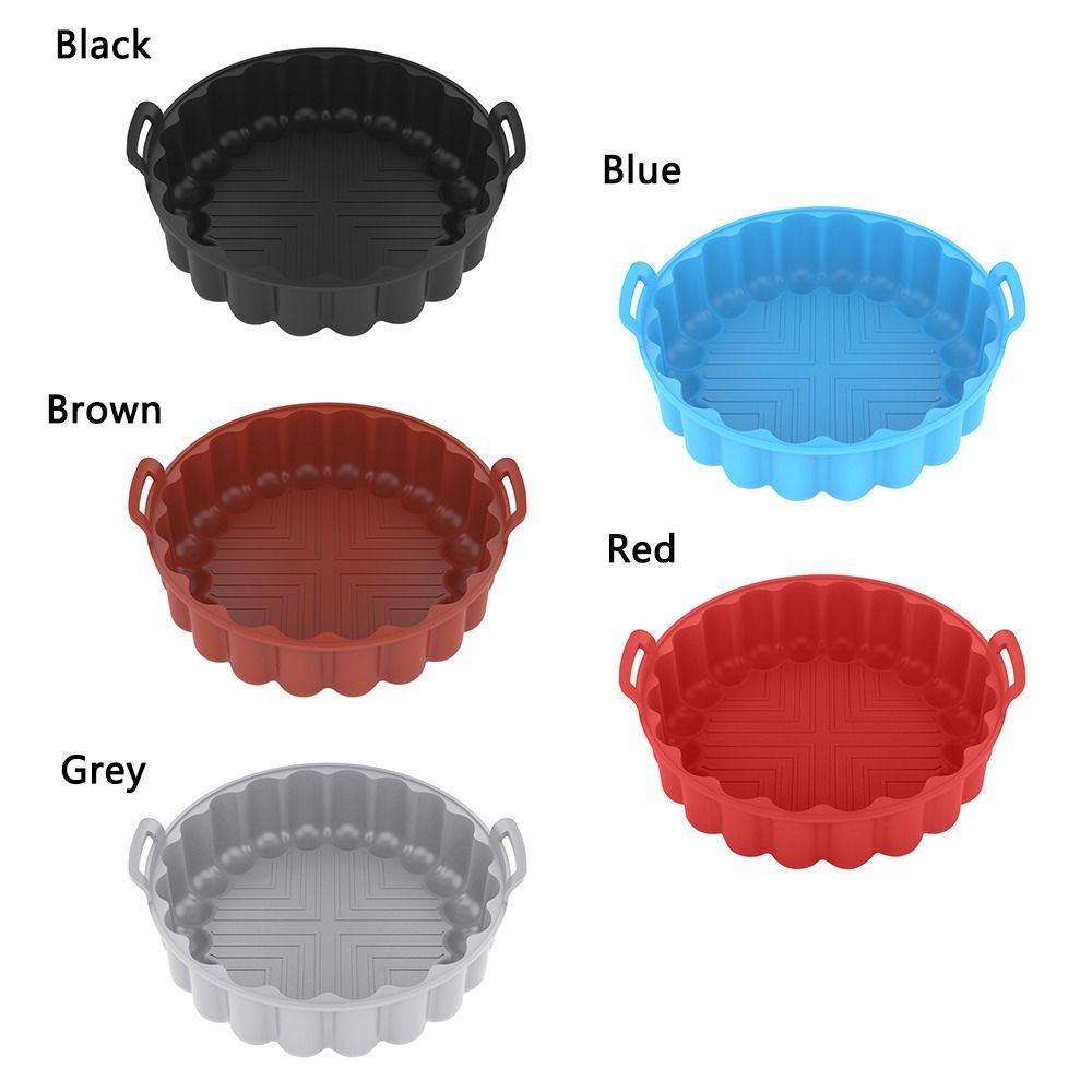 R-FLOWER Panci Silikon Bulat Lembut Masak Reusable Pizza Plate Baking Basket