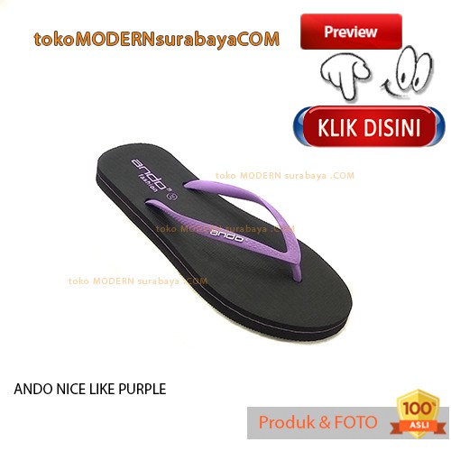 ANDO NICE LIKE PURPLE sandal wanita jepit casual