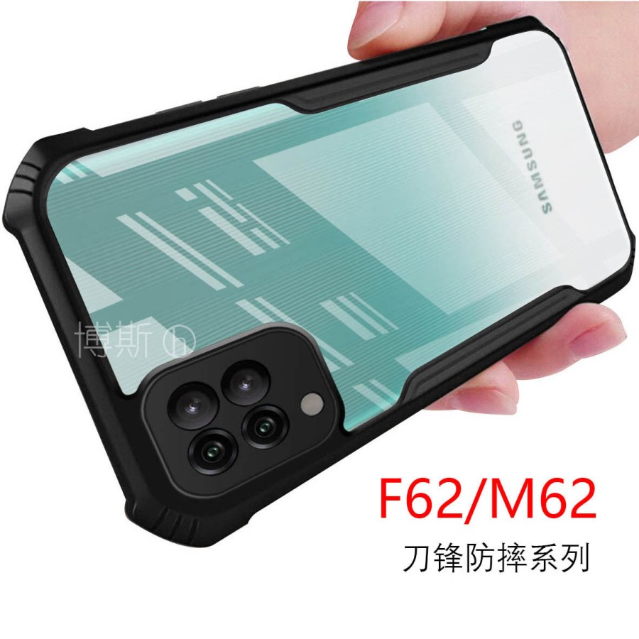 Hardcase Samsung M62 F62 Shockproof Transparant Protect Kamera Casing Samsung M62