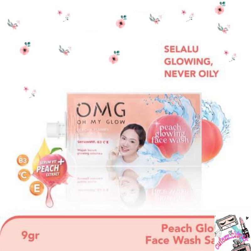 ☃Cutezz_Ching1☃OMG Oh My Glow Peach Glowing Face Wash 9 gr (Sachet)