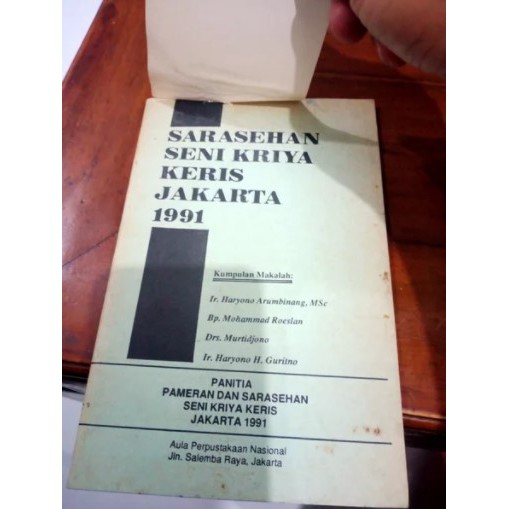 Sarasehan Seni Kriya Keris Jakarta1991 Panitia Pameran Ori Shopee Indonesia
