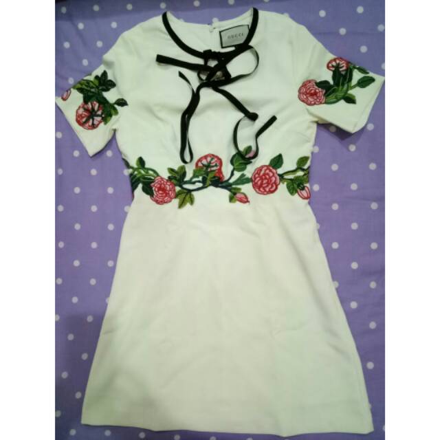 Dress Branded GUCCI putih/gaun putih/dress white/gaun pesta/party dress/premium dress