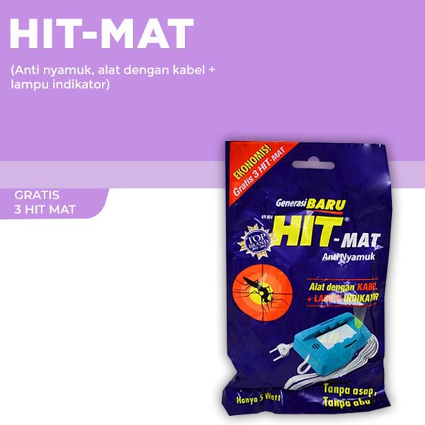 [FREE 3 HIT MAT] [ALAT ANTI NYAMUK] Alat Hit Mat Elektrik Ekonomis 5 Watt | Dengan Lampu Indikator_Cerianti