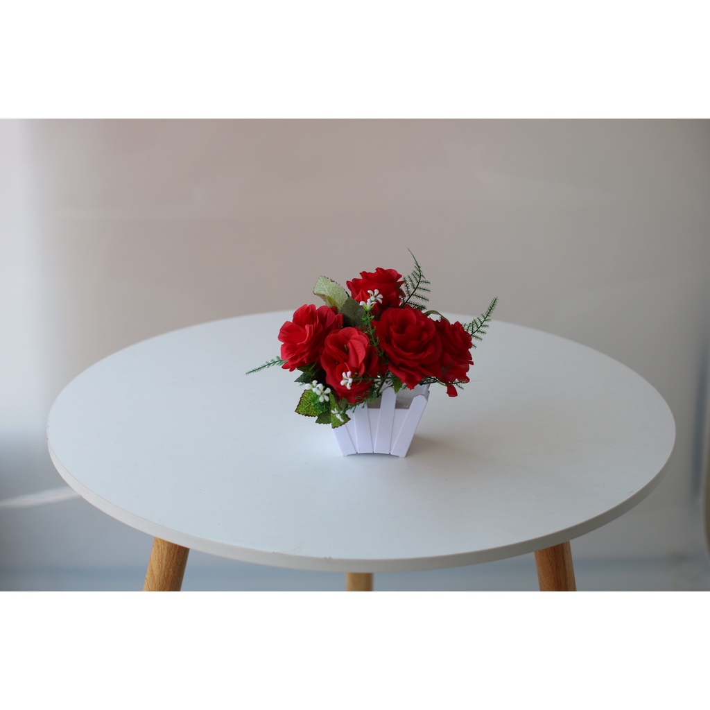 DODORY PT58 Pot Tanaman Hias Bunga Hias Plastik Ornamen Pot Bongsai Artificial Flower Decoration