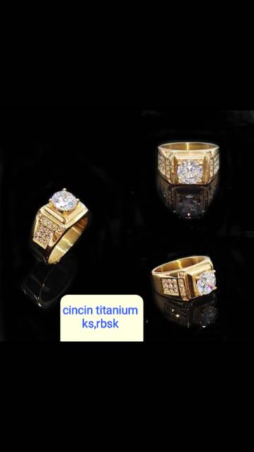 Cincin pria titanium asli