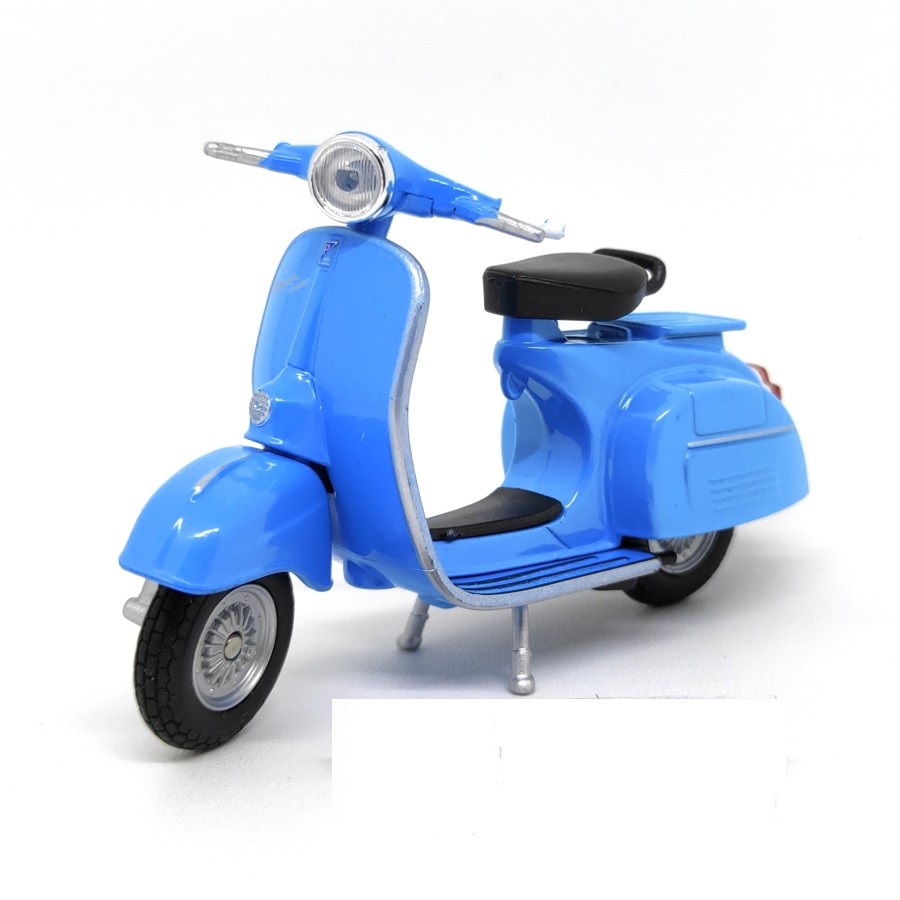 Diecast vespa 150CC Miniatur motor klasik welly skala 1:18 Biru Blue