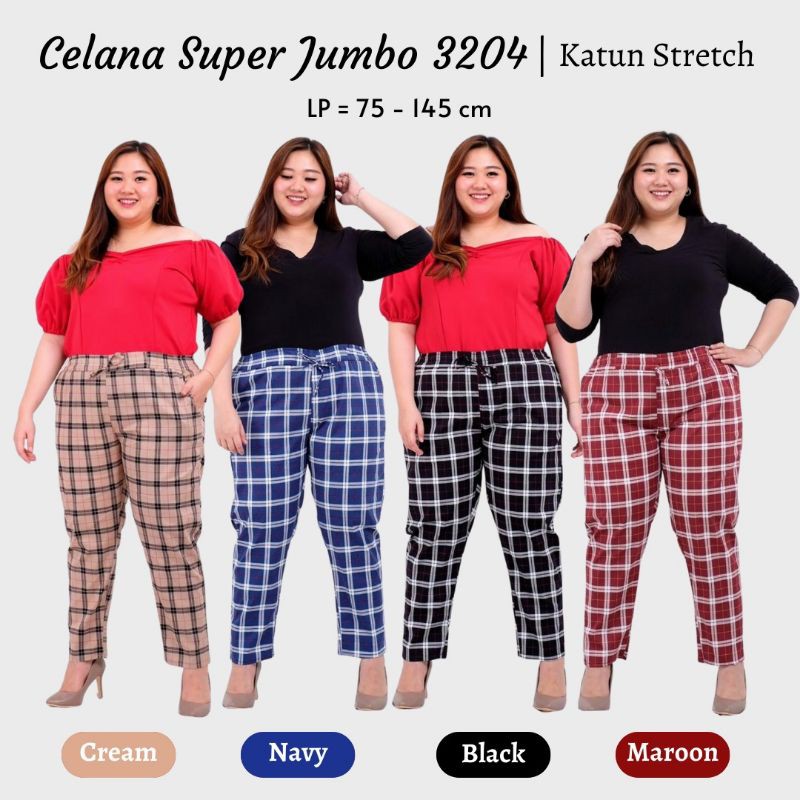 Celana Kotak Stretch Super Jumbo 3204,5XL