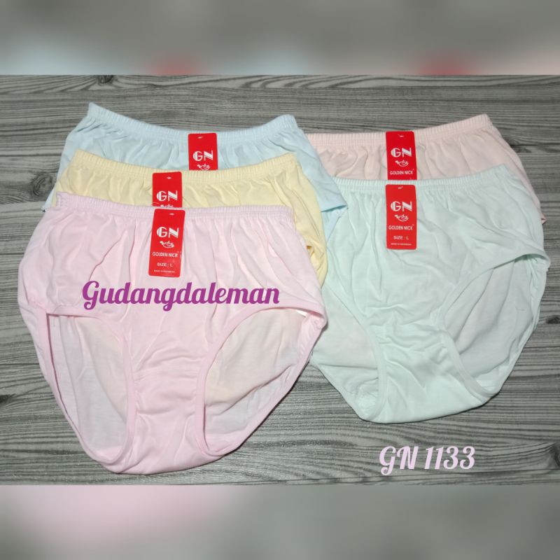 CELANA DALAM WANITA GOLDEN NICK 1133 | CD GOLDEN NICK KARET LEBAR 6PCS