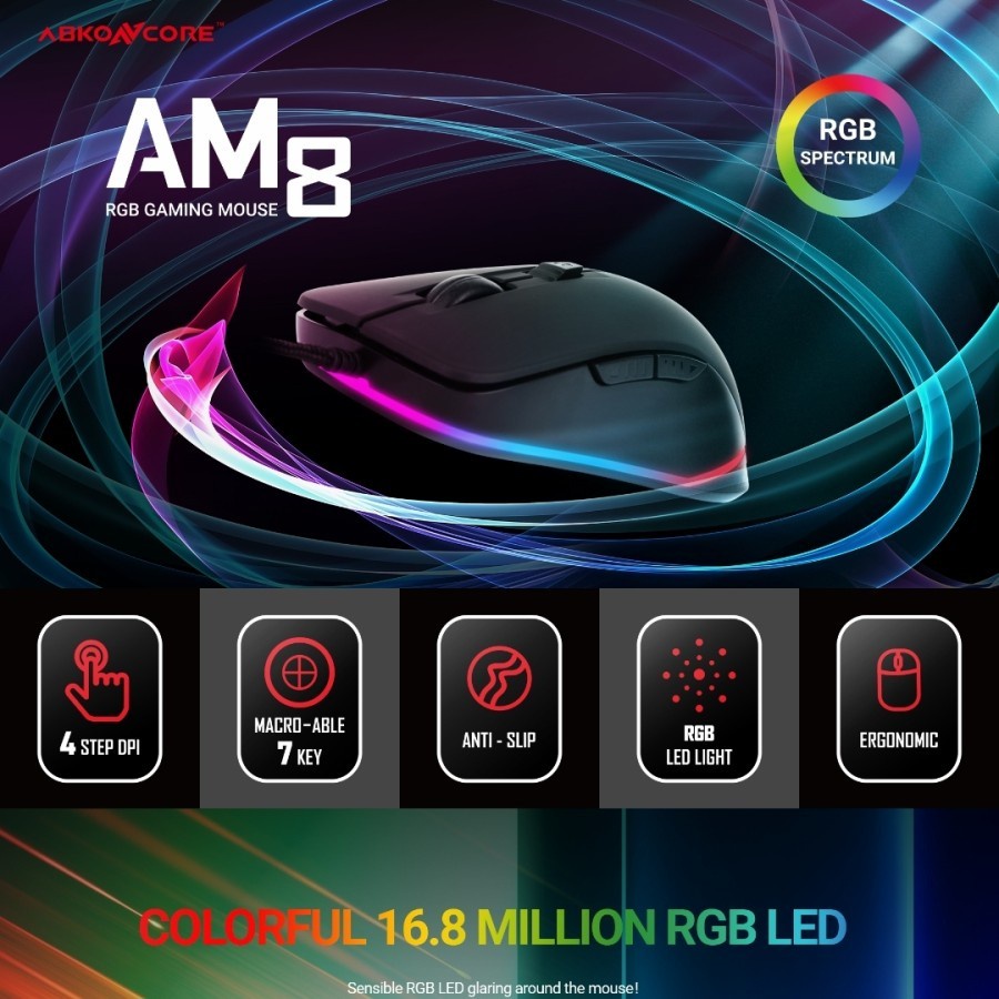 ABKONCORE GAMING MOUSE ASTRA AM8 RGB