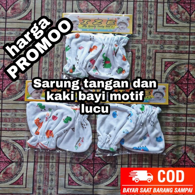 3 pcs Sarung Tangan Bayi Termurah Terlaris Newborn 0-6 Bulan