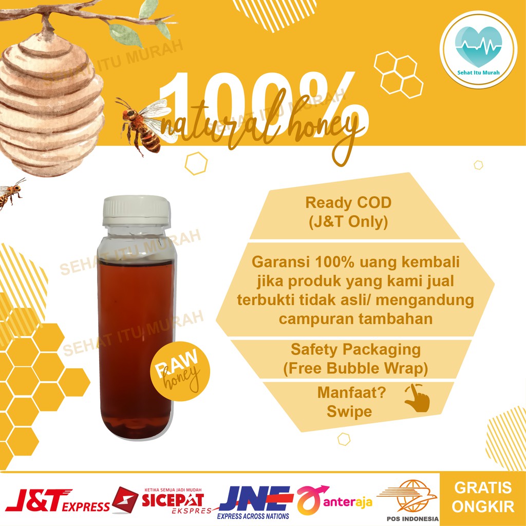 

Madu Murni Asli 300 gr - Raw Honey - Madu Sarang - Madu anak