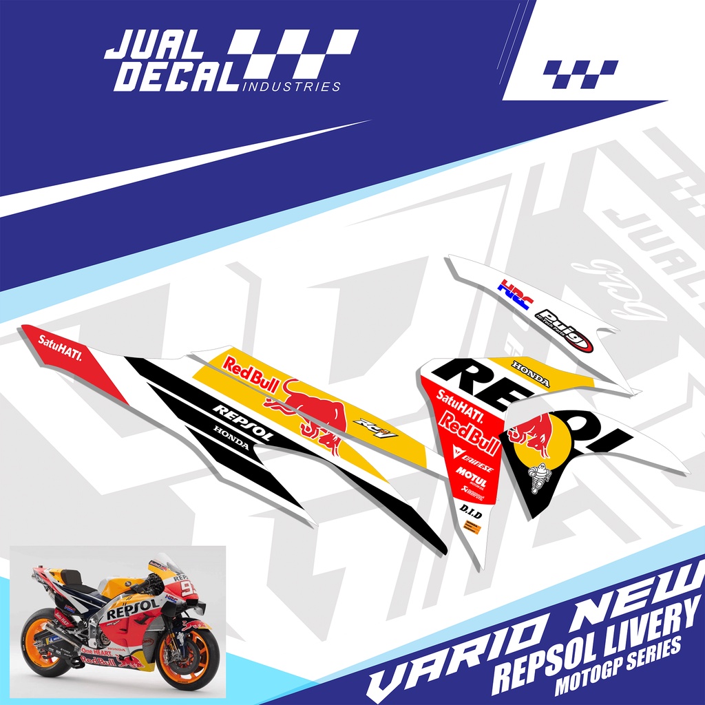 Stiker variasi motor Vario 125/150 2020 – 2021 REPSOL Livery Striping Honda Vario New Sticker Honda 