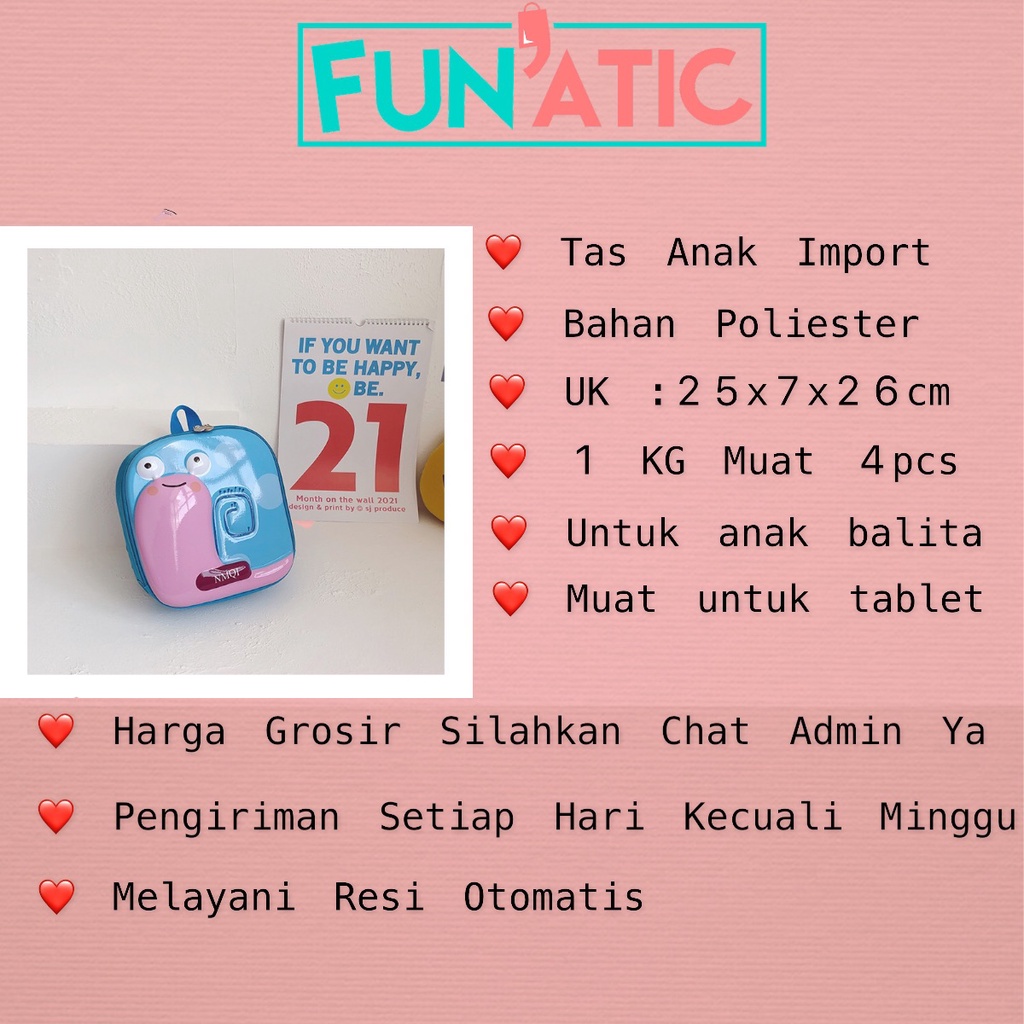 Funatic Tas Ransel Karakter Anak Laki Laki Dan Perempuan Backpack Sekolah FA998