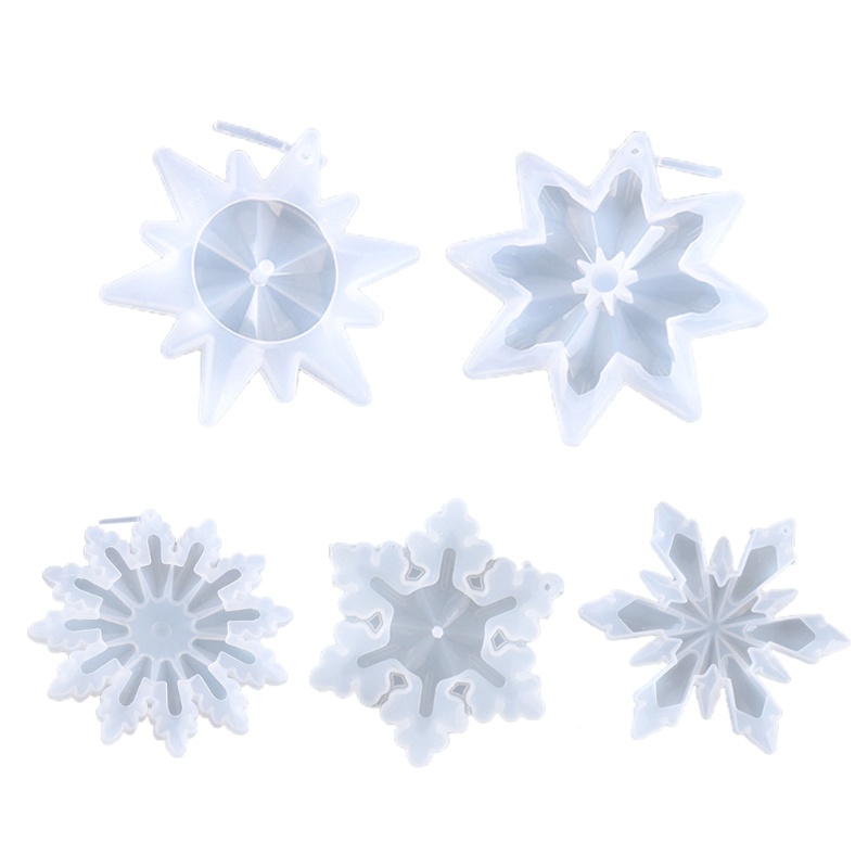 SIY  Crystal Epoxy Resin Mold Christmas Ornaments Snowflake Pendant Casting Silicone Mould DIY Crafts Jewelry Making Tools