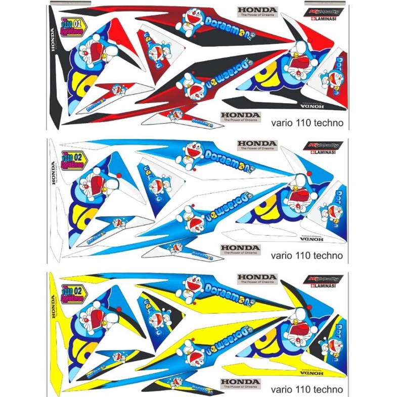 Striping Vario 110 Techno CBS / Karbu Variasi Sticker Stiker Scotlite Skotlet Motor List Body