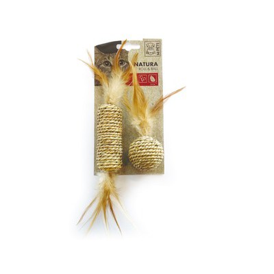 

Pet Republic Mainan Kucing MPETS Natura Ball and Roll Cat Toy