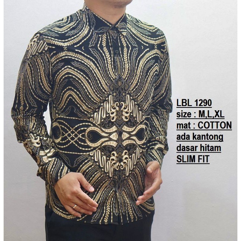 BAJU BATIK UNIK PRIA SLIM FIT DAN KEMEJA SLIMFIT MEWAH LENGAN PANJANG MIX CLOTHING ZL1004A Colin